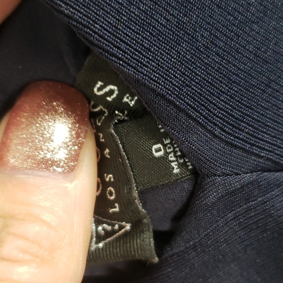 GUESS Navy Blue  V-Neck Mini  Bodycon Dress Size 0 - Picture 5 of 5